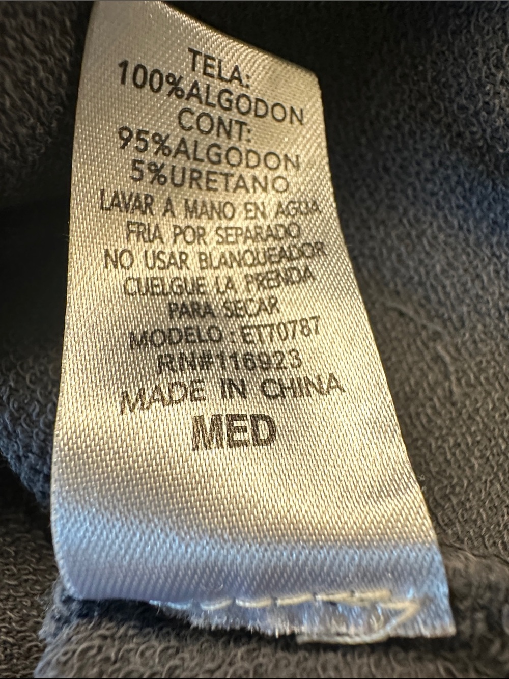 Easel Mineral Washed Cropped Pullover, Size Medium - Picture 6 of 6